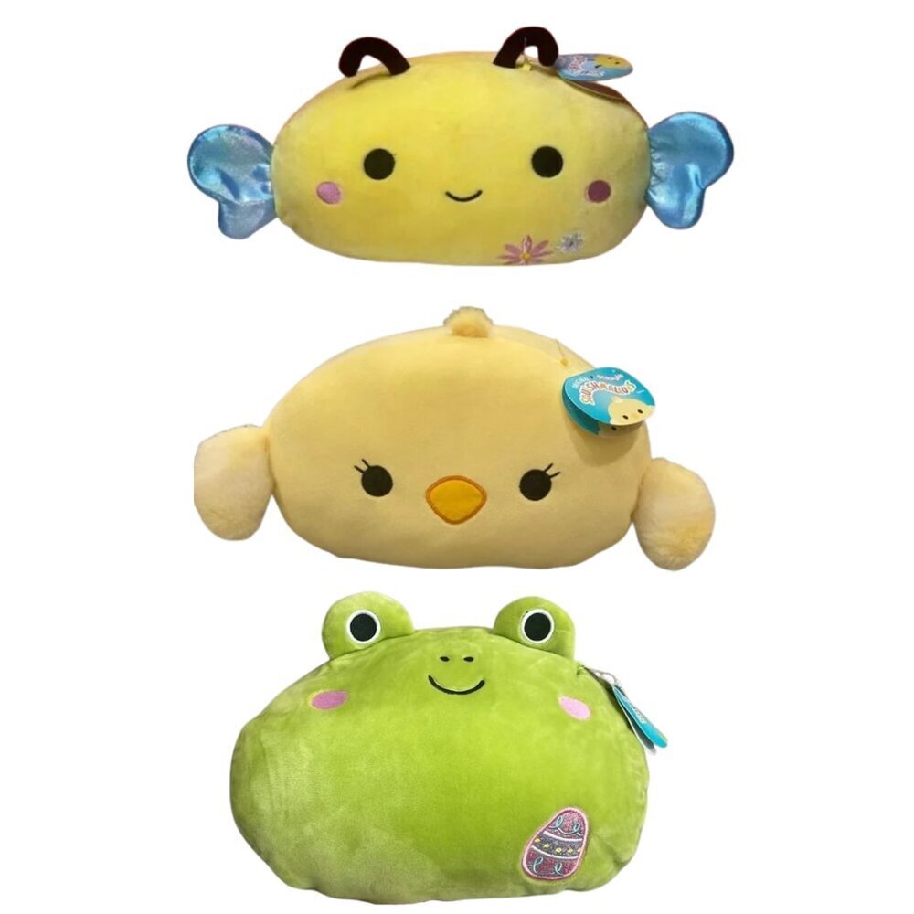 Squishmallows Lot of 3 Stackables Wendy the Frog, Sunny the Bee, Aimee the Chick